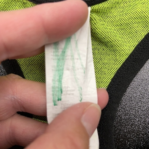 Fabletics Bianca Black and Yellow Seamless Sports Bra Size XS - Picture 7 of 7